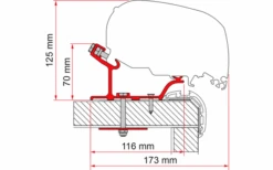 Fiamma Adapter Carthago Malibu 340 Markisenadapter Für Fiamma F80 / F65 340 -Markisen und Sonnensegel Verkäufe 651504 4503075