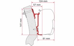 Fiamma Wingamm Oasi Markisenadapter Für Fiamma F45 230 Cm -Markisen und Sonnensegel Verkäufe 661035 4521120
