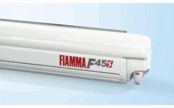 Fiamma F45s 260 Markise Gehäusefarbe Polar White Tuchfarbe Royal Grey 260 Cm